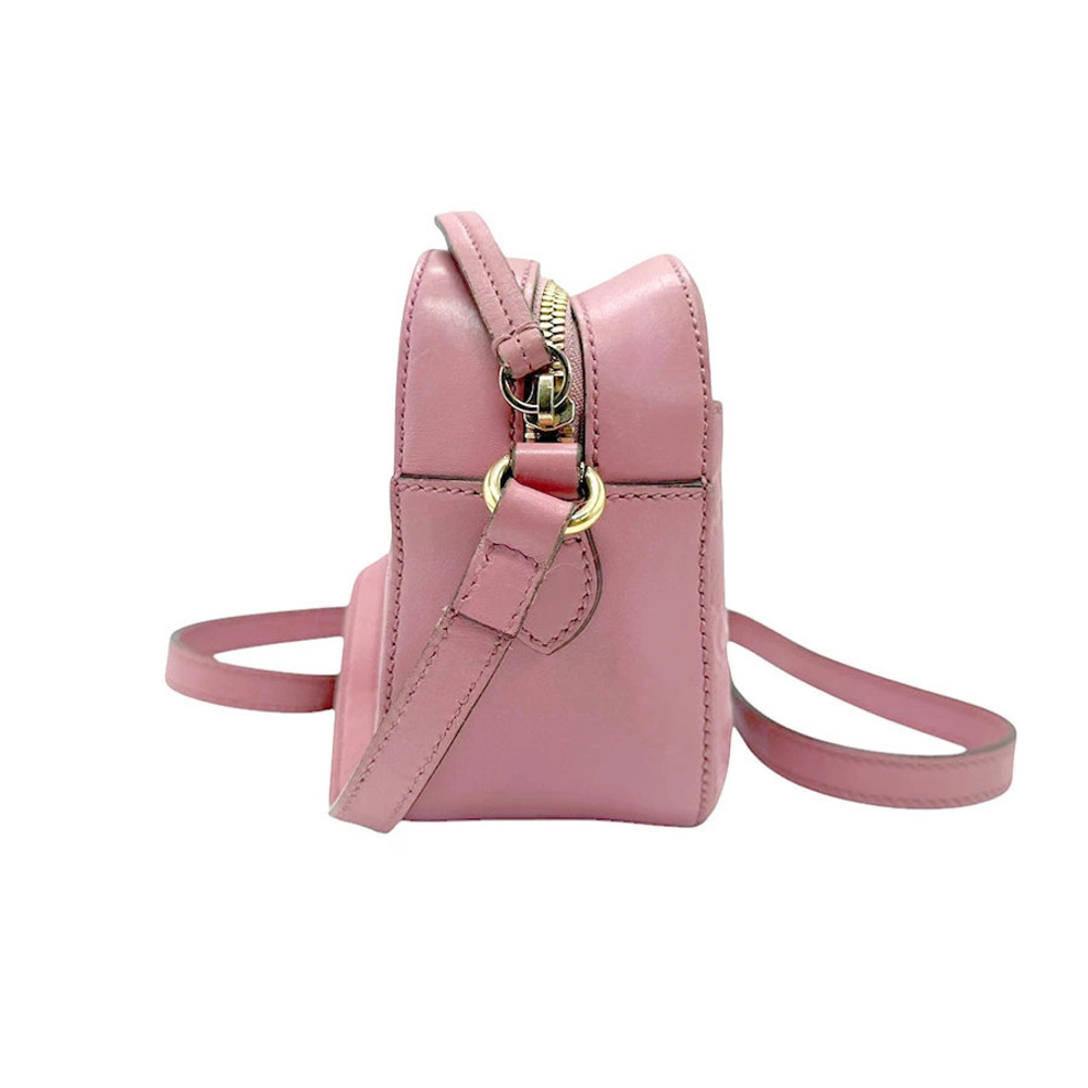 Gucci soft pastel ssima bag leather embossed messenger Pink